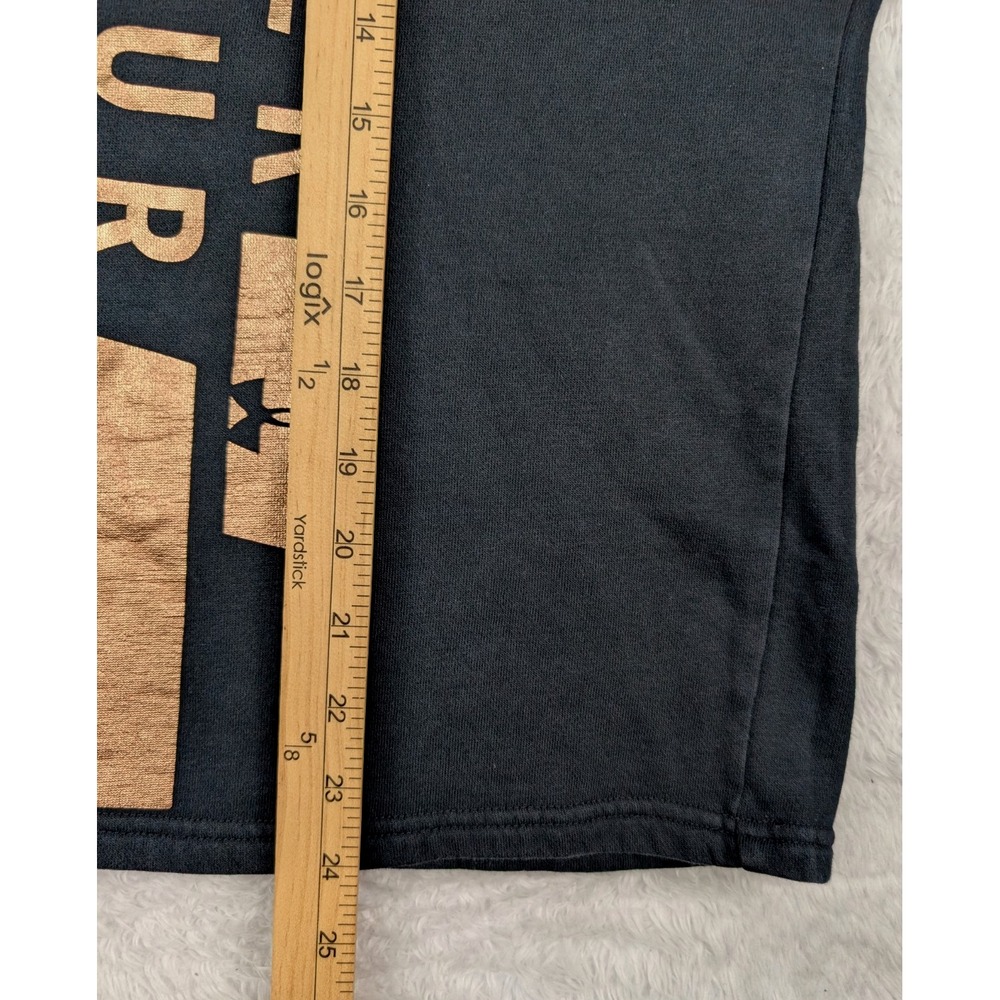 Under Armour Gold Spell Out Hoodie Women's Size XL Black Loose Fit - Picture 8 of 9